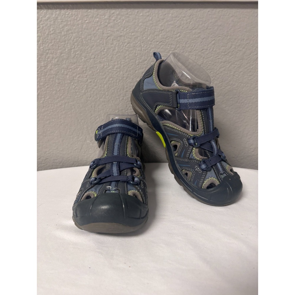 Merrell Kids 3M Hydro Water Sandals Navy Blue Leather Closed Toe Hiking MC53375
